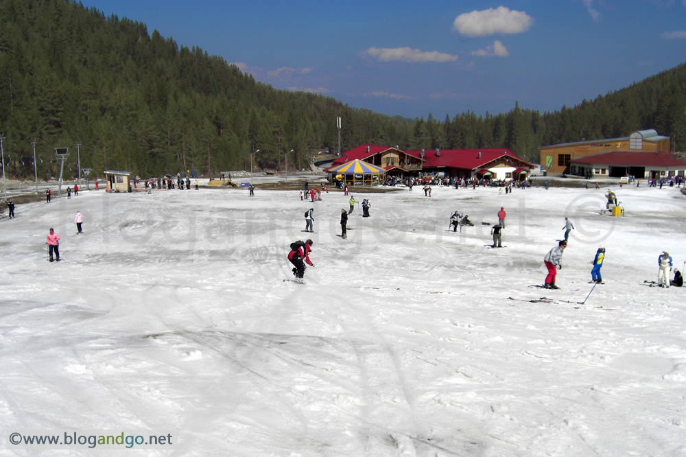 Bansko - View down the baby slopes